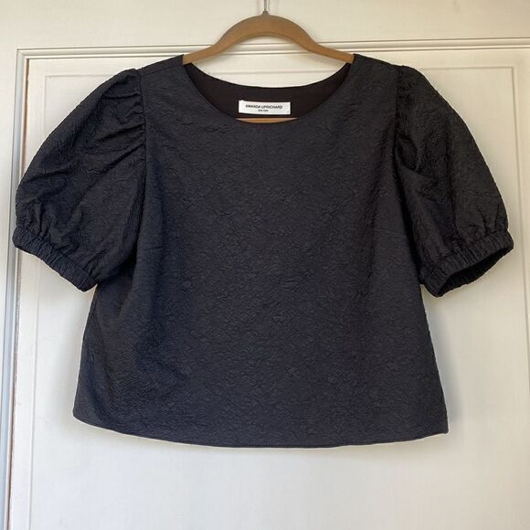 Tops - NEW Without Tag Gorgeous Textured Puff Sleeve Top By Amanda Uprichard